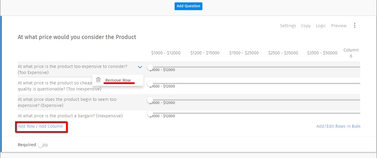van westendorp price sensitivity question type surveyanalytics