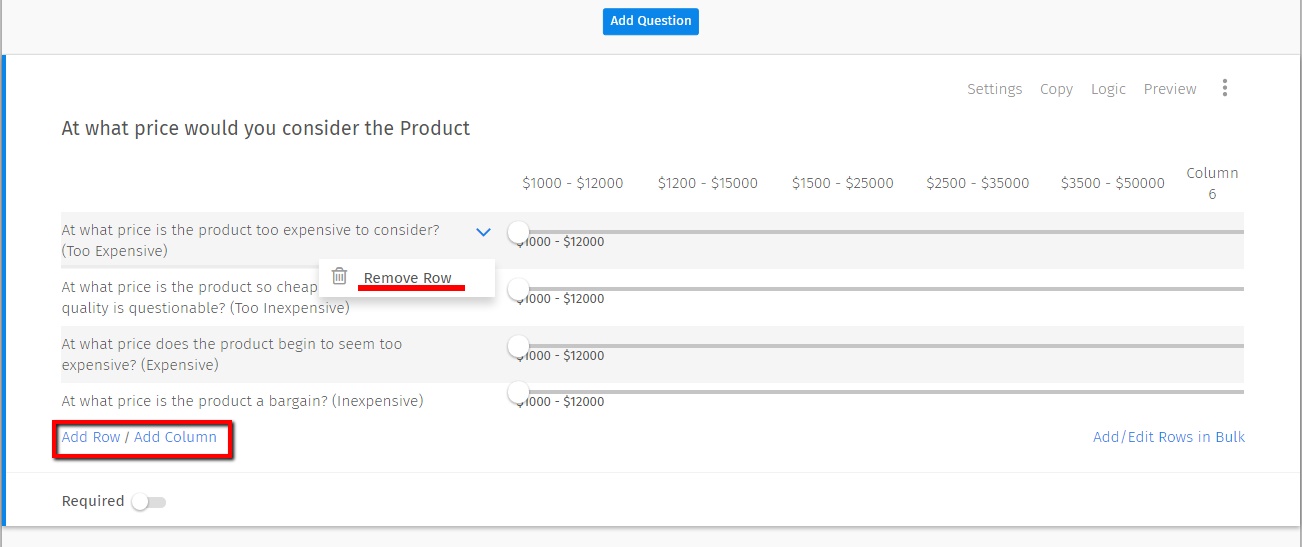 Survey Question Formats Koran Sticken Co - van westendorp price sensitivity question type surveyanalytics