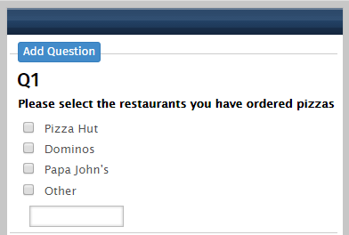 restaurant survey question