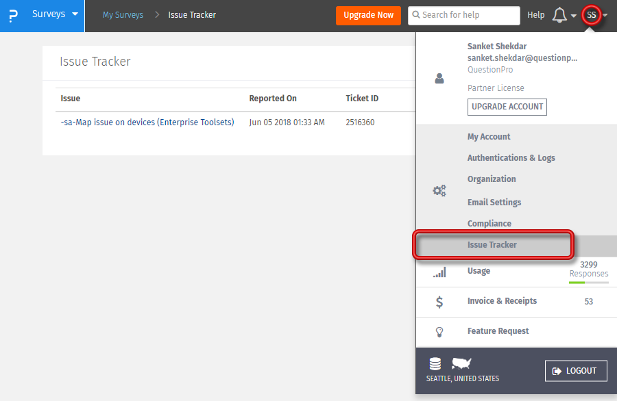 issue tracker surveyanalytics help