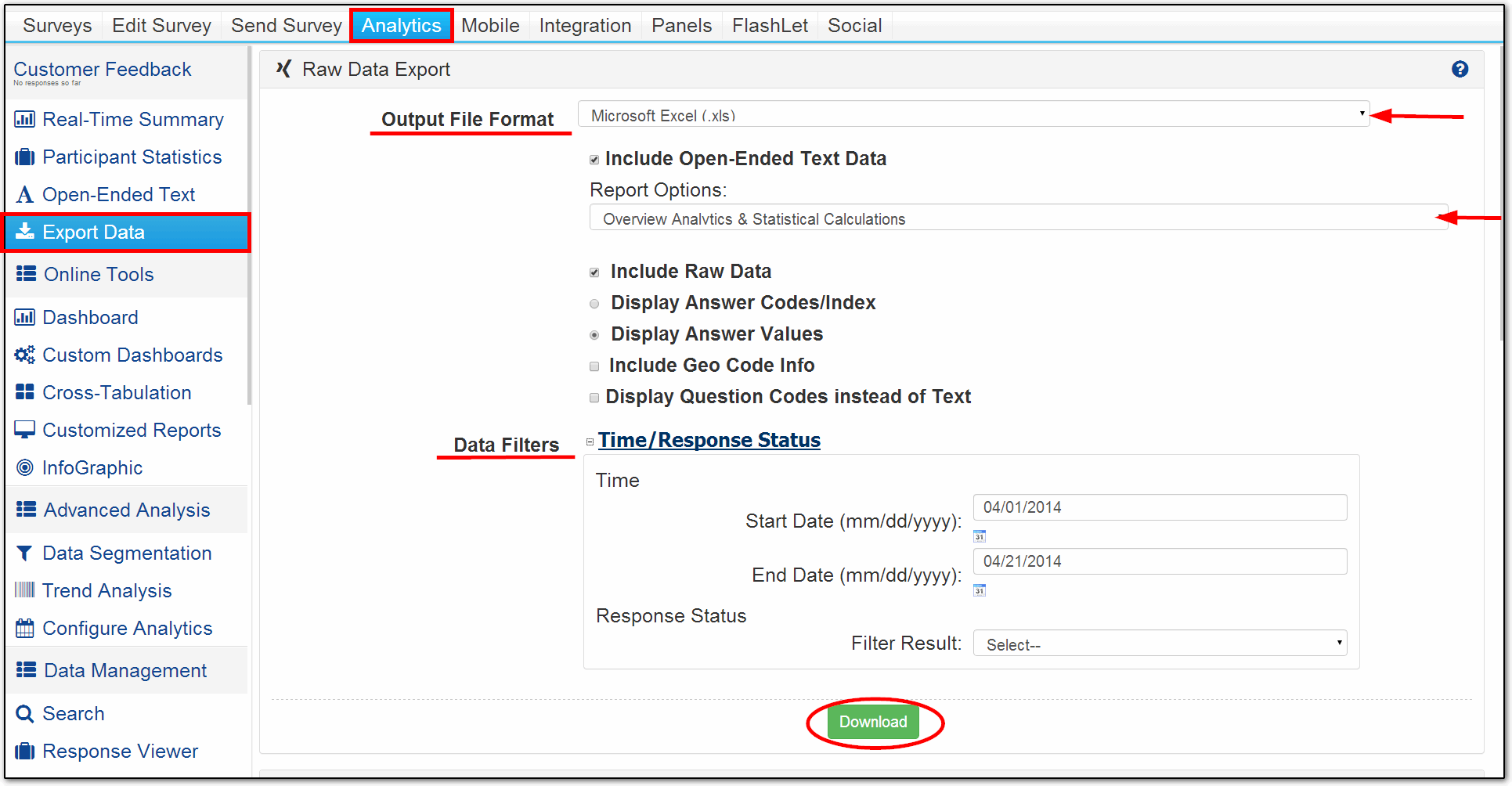 data analysis programs for surveys