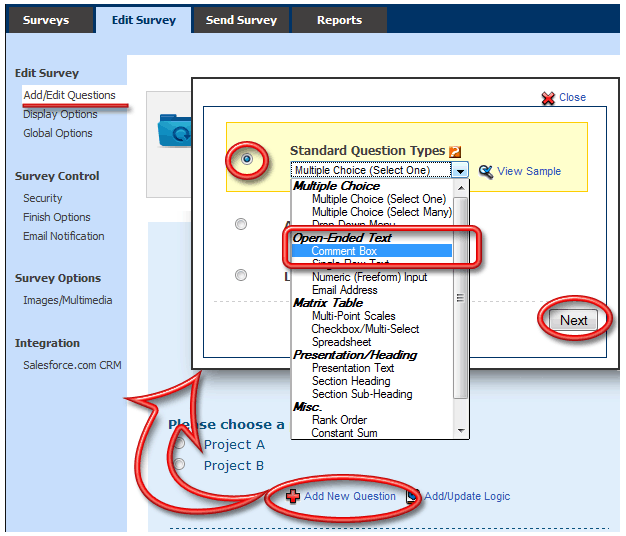 Survey Software Help Image