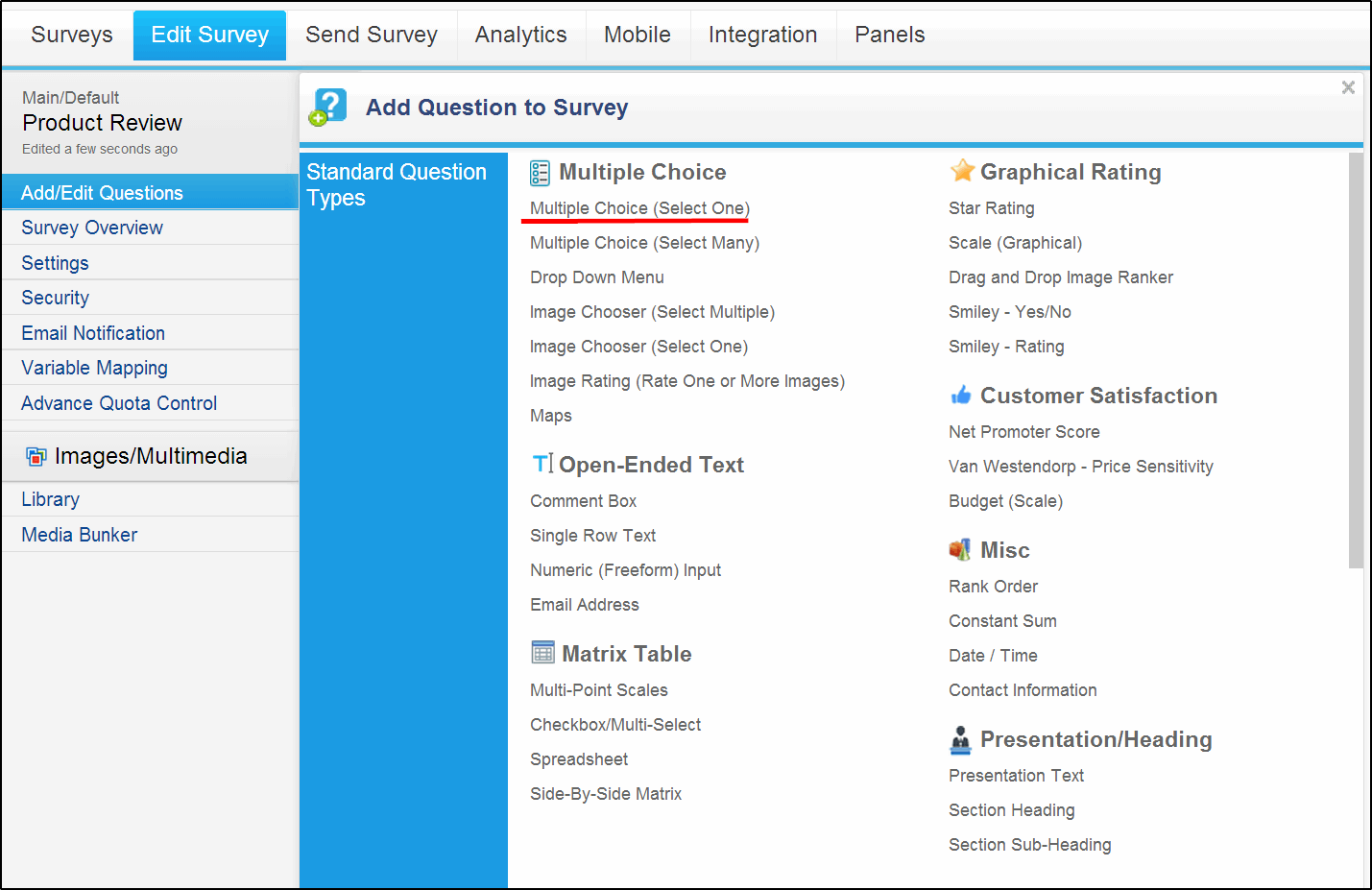 Survey Software Help Image