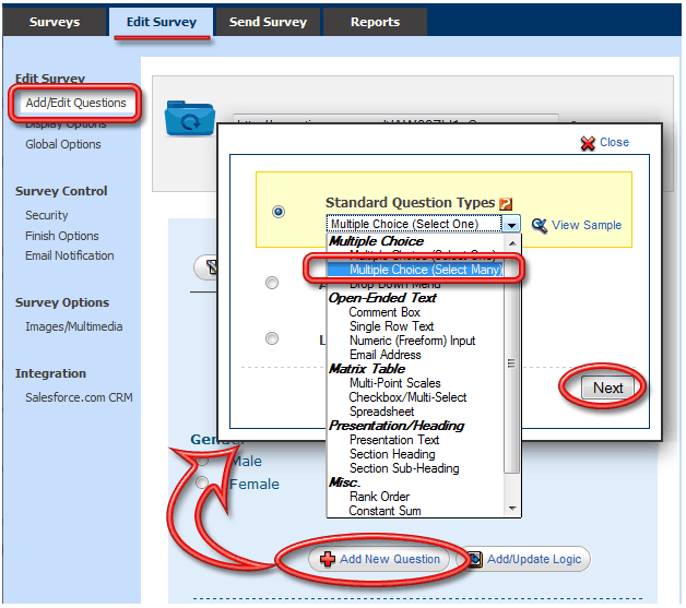 Survey Software Help Image